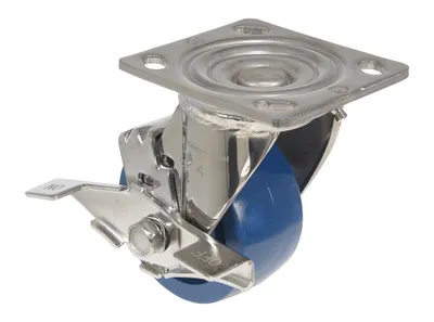 Vestil CST-F-SS-4X2SP-SWB caster wheel shown from an alternate angle