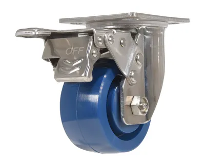 Vestil CST-F-SS-4X2SP-SWTB Solid Polyurethane Swivel With Total Brake Caster