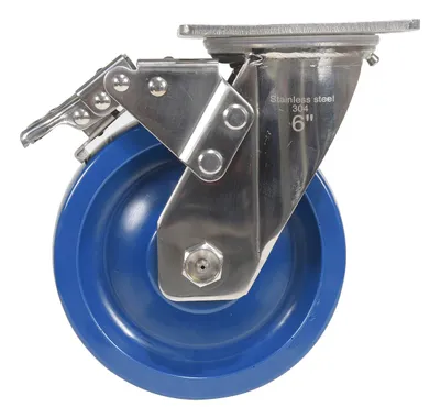 Vestil CST-F-SS-6X2SP-SWTB Solid Polyurethane Swivel With Total Brake Caster3