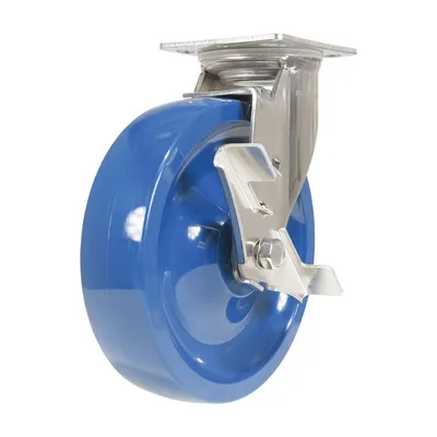 Vestil CST-F-SS-8X2SP-SWB Solid Polyurethane Swivel With Brake Caster