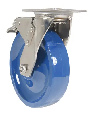 Vestil CST-F-SS-8X2SP-SWTB Solid Polyurethane Swivel With Total Brake Caster 2