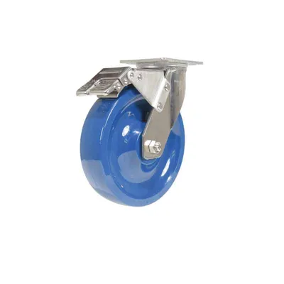 Vestil CST-F-SS-8X2SP-SWTB Solid Polyurethane Swivel With Total Brake Caster