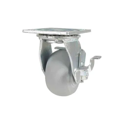 Vestil CST-F34-4X2DK-SWB Thermoplastic Rubber Swivel With Brake Caster