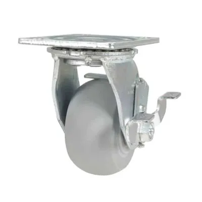 Vestil CST-F34-4X2DK-SWB Thermoplastic Rubber Swivel With Brake Caster