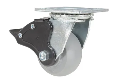 Vestil CST-F34-4X2DK-SWTB1 caster wheel shown from an alternate angle