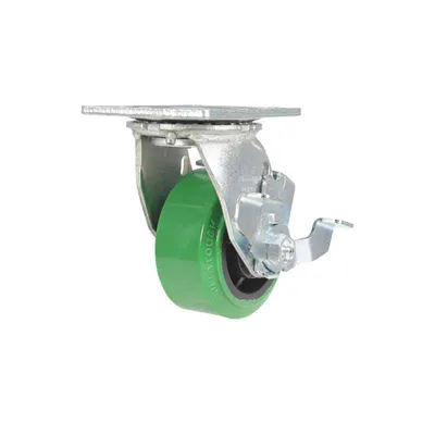 Vestil CST-F34-4X2DT-SWB Polyurethane Swivel With Brake Caster