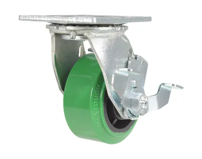 Vestil CST-F34-4X2DT-SWB Polyurethane Swivel With Brake Caster