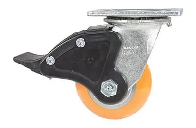 Vestil CST-F34-4X2SI-SWTB1 caster wheel shown from an alternate angle
