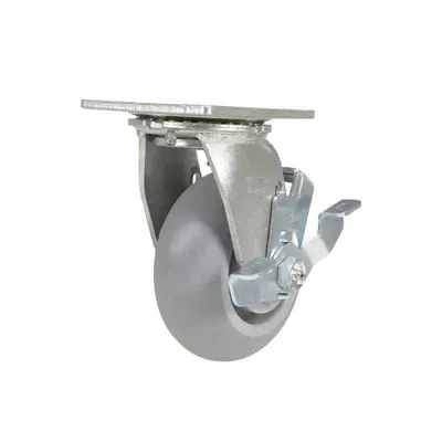 Vestil CST-F34-5X2DK-SWB Thermoplastic Rubber Swivel With Brake Caster