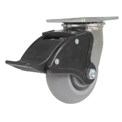 Vestil CST-F34-5X2DK-SWTB1 Thermoplastic Rubber Swivel With Total Brake Caster