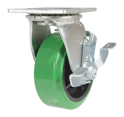Vestil CST-F34-5X2DT-SWB Polyurethane Swivel With Brake Caster