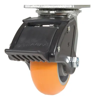 Vestil CST-F34-5X2SI-SWTB1 caster wheel shown from an alternate angle