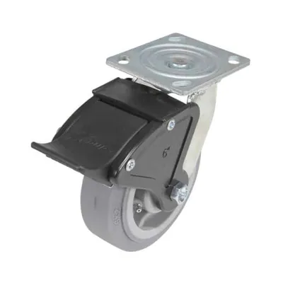 Vestil CST-F34-6X2DK-SWTB1 Thermoplastic Rubber Swivel With Total Brake Caster