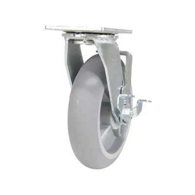 Vestil CST-F34-8X2DK-SWB Thermoplastic Rubber Swivel With Brake Caster