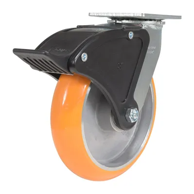 Vestil CST-F34-8X2SI-SWTB1 caster wheel shown from an alternate angle