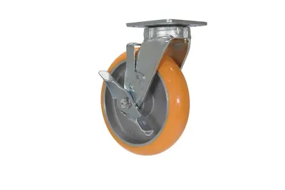 Vestil CST-F40-8X2SI-SWB Polyurethane Swivel With Brake Caster 2
