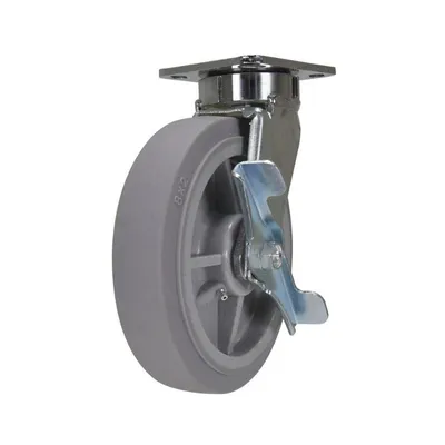 Vestil CST-FC47-8X2DK-SWB Duratek Thermoplastic Rubber Swivel With Brake Caster