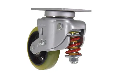 Vestil CST-G80-6X2PU-S caster wheel shown from an alternate angle