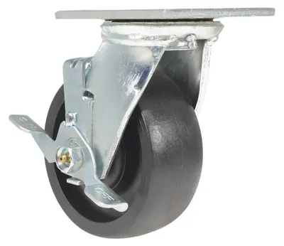 Vestil CST-HLD2-5X2GFN-SWB caster wheel shown from an alternate angle
