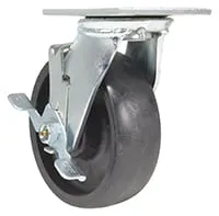 Vestil CST-HLD2-6X2GFN-SWB caster wheel shown from an alternate angle