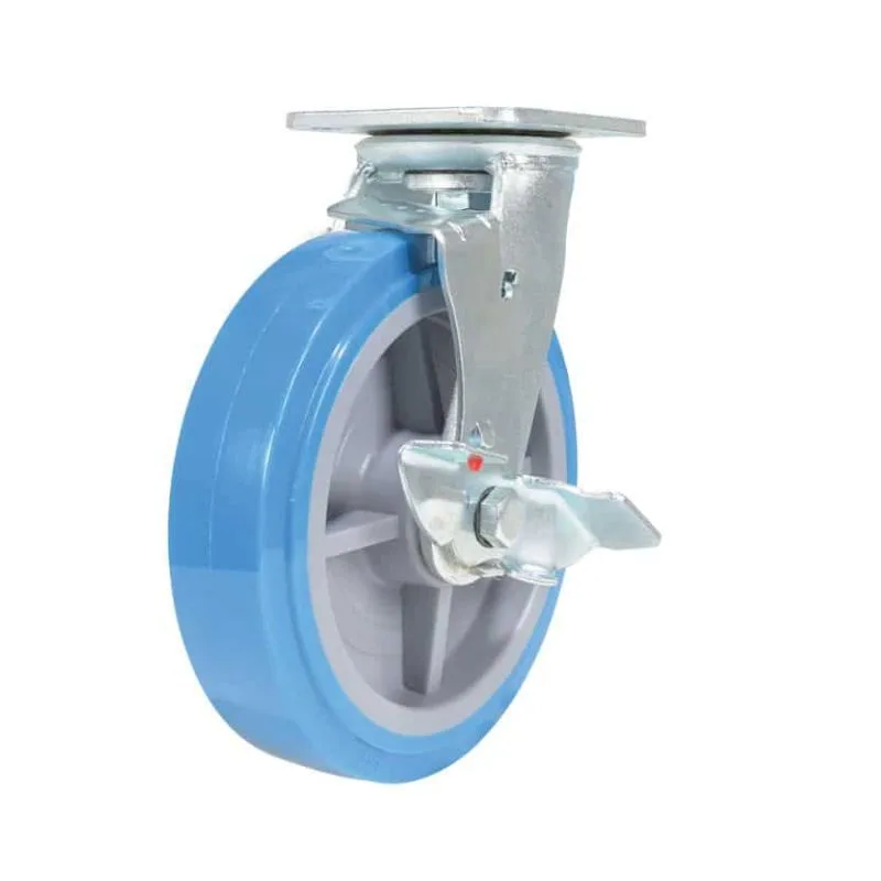 Vestil CST-KB-8X2PUP-SWB Polyurethane Swivel With Brake Caste