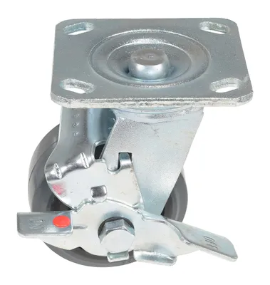 Vestil CST-KSM-4X2MR-SWB Rubber Swivel With Brake Caster