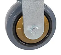 Vestil CST-KSM-5X2MR-R caster wheel shown from an alternate angle