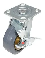 Vestil CST-KSM-5X2MR-SWB caster wheel shown from an alternate angle