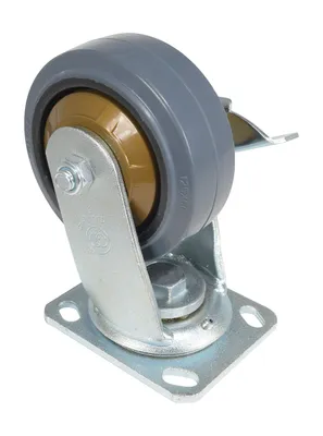 Vestil CST-KSM-5X2MR-SWB Rubber Swivel With Brake Caster