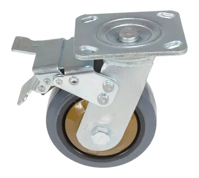 Vestil CST-KSM-5X2MR-SWTB Rubber Swivel With Total Brake Caster