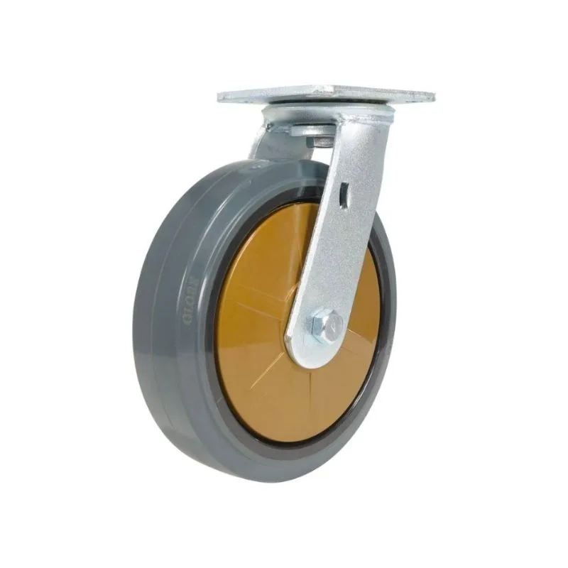 Vestil CST-KSM-8X2MR-S Rubber Swivel Caster