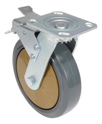 Vestil CST-KSM-8X2MR-SWTB caster wheel shown from an alternate angle