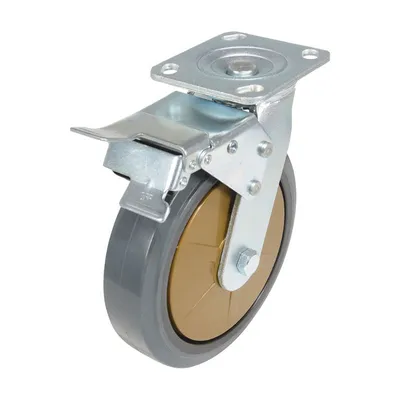Vestil CST-KSM-8X2MR-SWTB caster wheel shown from an alternate angle
