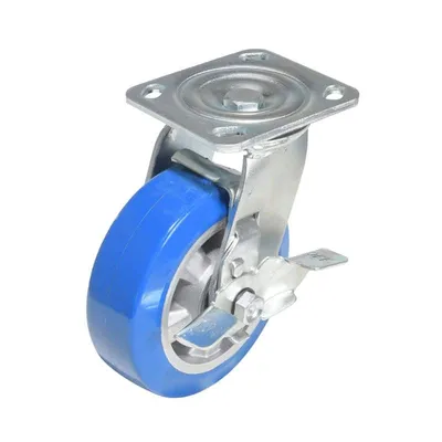 Vestil CST-PB-6X2PUA-SWB Polyurethane Precision Ball Bearing Swivel With Brake Caster