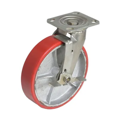 Vestil CST-PU-8X2-S-BR Polyurethane Swivel With Brake Caster