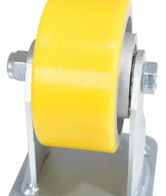 Vestil CST-PY-4X2PUA-R caster wheel shown from an alternate angle