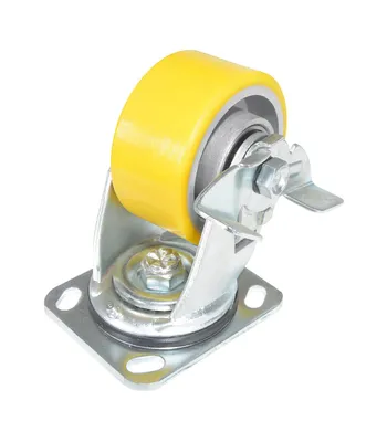 Vestil CST-PY-4X2PUA-SWB caster wheel shown from an alternate angle