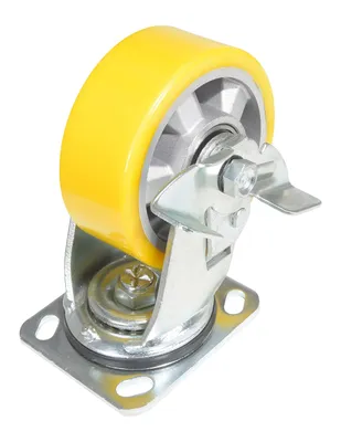 Vestil CST-PY-5X2PUA-SWB caster wheel shown from an alternate angle