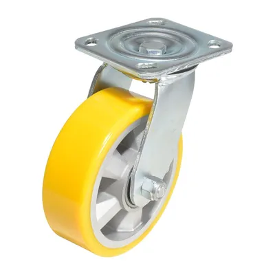 Vestil CST-PY-6X2PUA-S caster wheel shown from an alternate angle