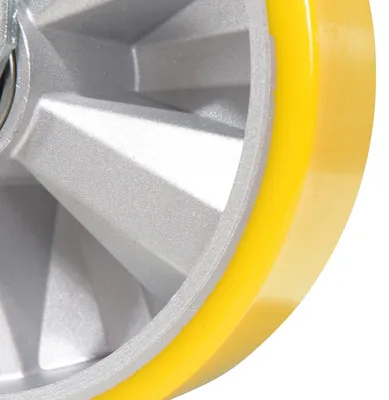 Vestil CST-PY-8X2PUA-R caster wheel shown from an alternate angle