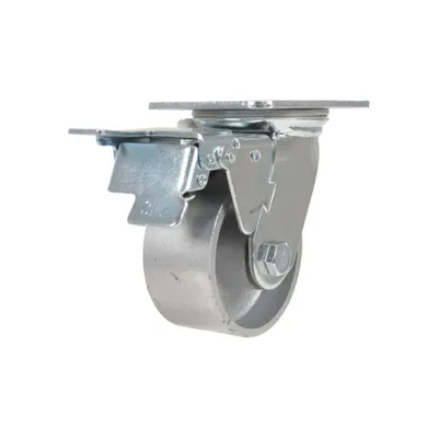 Vestil CST-VE-4X2CI-SWTB Cast Iron-Steel Swivel With Total Brake Caster