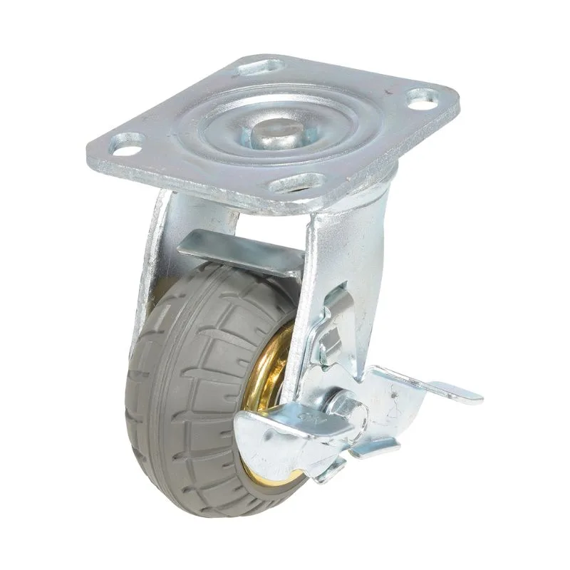 Vestil CST-VE-4X2FF-SWB Flat-Free Swivel With Brake Caster (1)