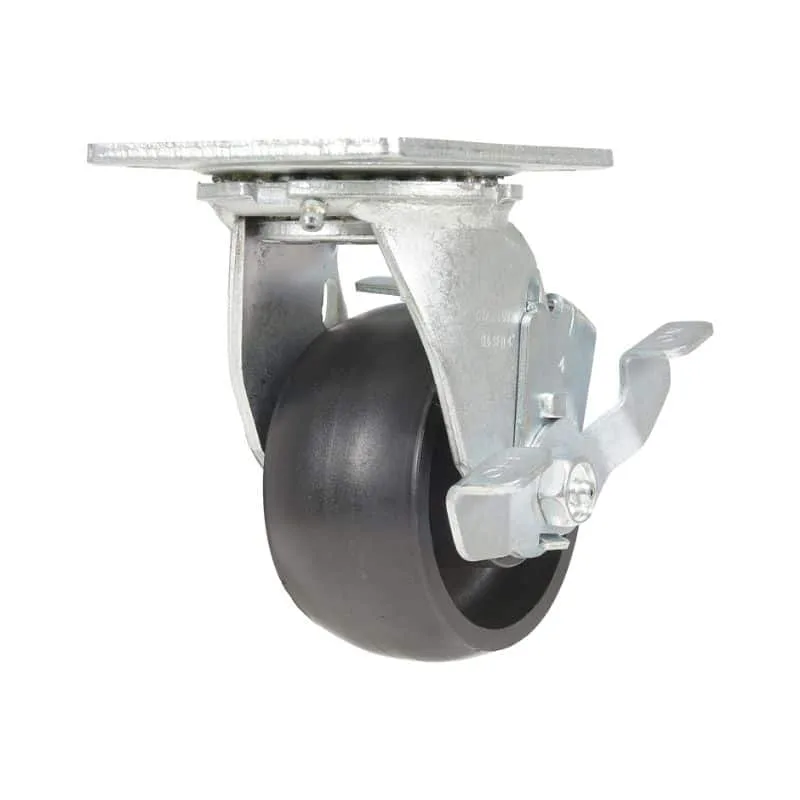 Vestil CST-VE-4X2GFN-SWB Glass Filled Nylon Swivel With Brake Caster