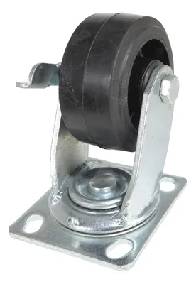 Vestil CST-VE-4X2MR-SWB Rubber Swivel With Brake Caster 4