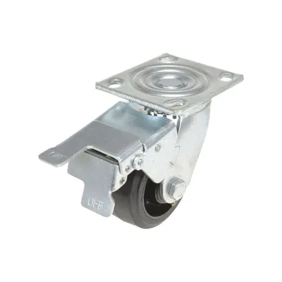 Vestil CST-VE-4X2MR-SWTB Rubber Swivel With Total Brake Caster