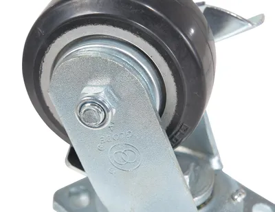 Vestil CST-VE-4X2MRA-SWB Rubber Swivel With Brake Caster 5