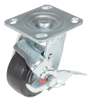 Vestil CST-VE-4X2MRA-SWB Rubber Swivel With Brake Caster