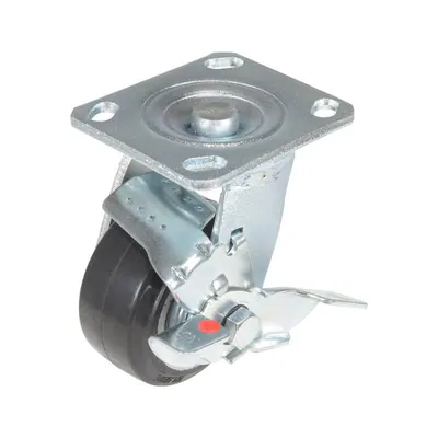 Vestil CST-VE-4X2MRA-SWB Rubber Swivel With Brake Caster