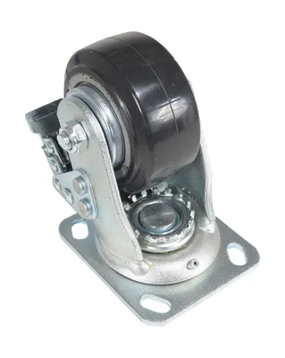 Vestil CST-VE-4X2MRA-SWTB Rubber Swivel With Total Brake Caster 5