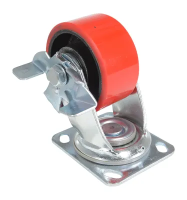 Vestil CST-VE-4X2PU-SWB caster wheel shown from an alternate angle